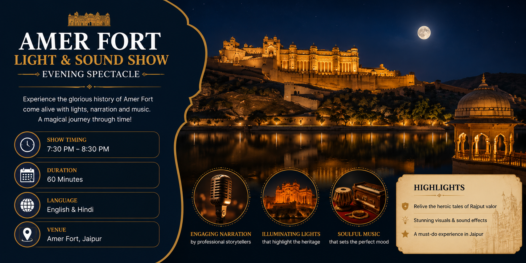 Amer Fort Light and Sound Show – Evening Spectacle Amer Fort Light and Sound Show – Evening Spectacle