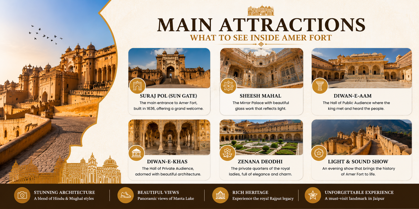 Main Attractions – What to See Inside Amer Fort Main Attractions – What to See Inside Amer Fort
