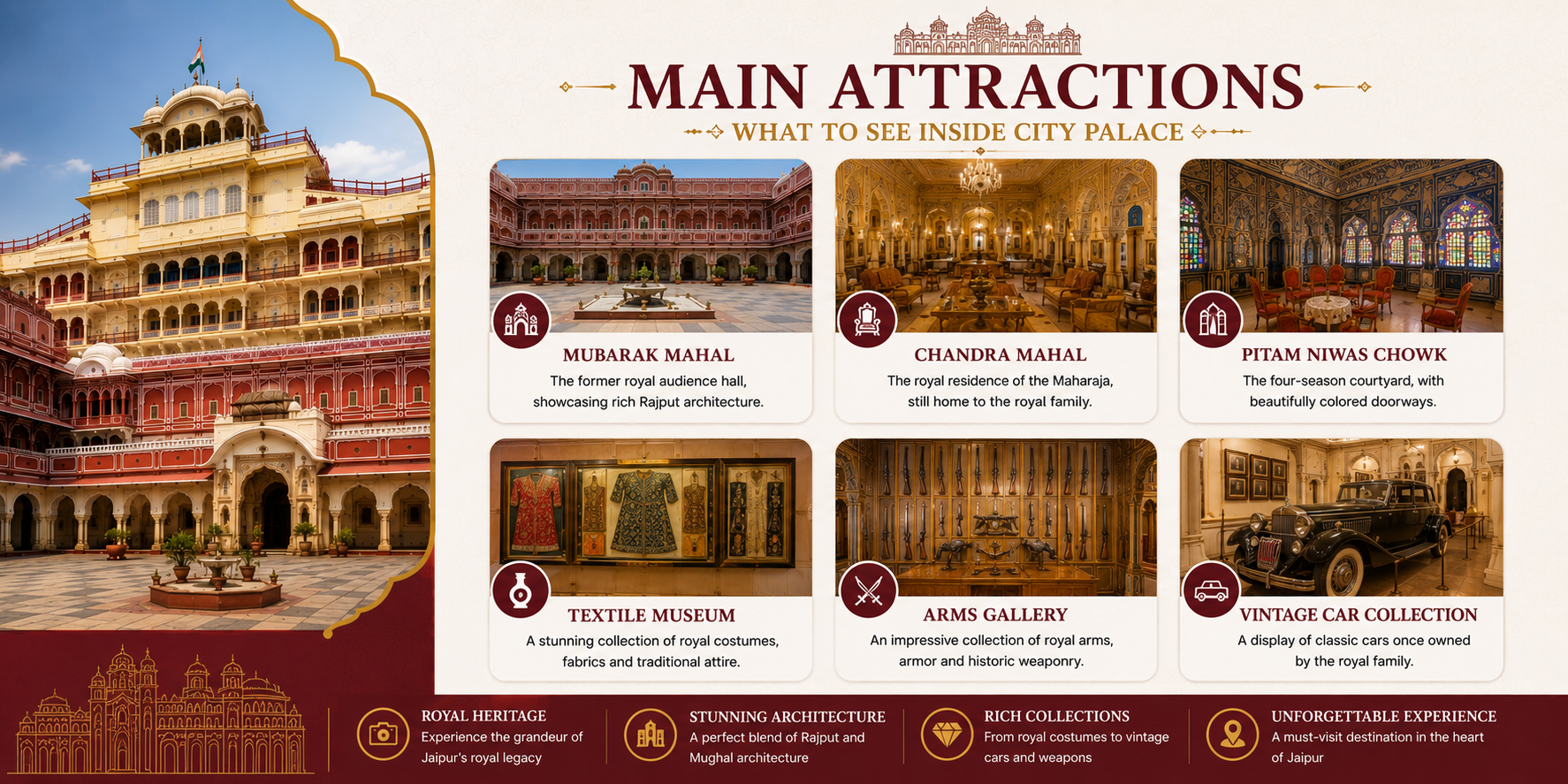 Main Attractions of City Palace Main Attractions of City Palace