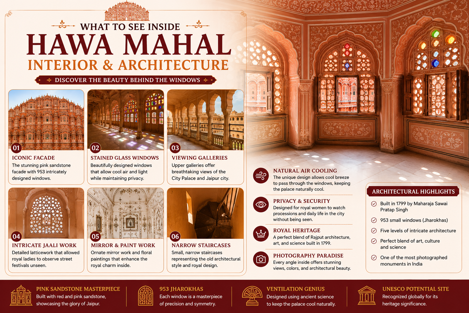 What to See Inside Hawa Mahal Interior & Architecture What to See Inside Hawa Mahal Interior & Architecture